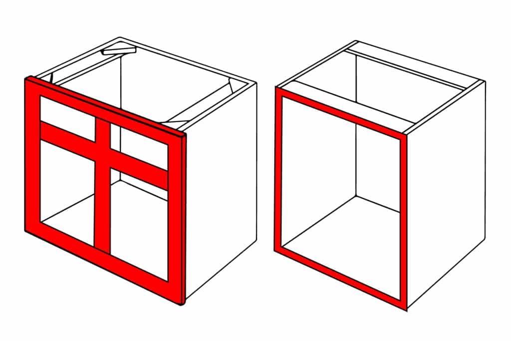 face frame vs frameless cabinets