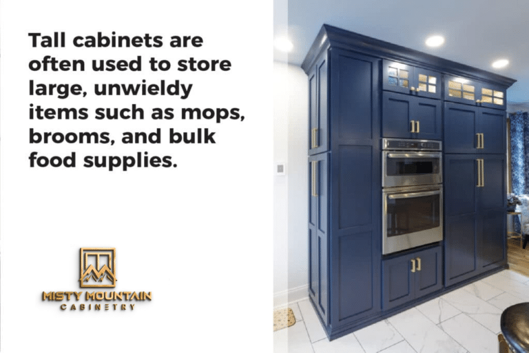 tall cabinets are used to store large and unwieldy items 1024x682 1 3 Types of Kitchen Cabinets (and how to maximize every inch of space in them)